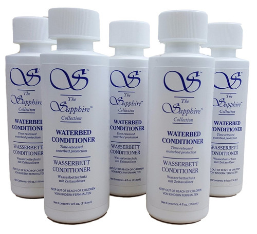 5 Bottles of 4 oz Blue Magic Waterbed Conditioner|waterbed conditioner, innomax, blue magic, 5 bottles, waterbed accessories, 4 oz
