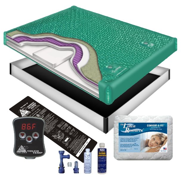 Waterbed Packages Including Heater, conditioner, fill and drain kits and more.