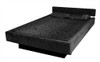 Lucca Complete 5 Board Hardside Fabric Waterbed With Headboard Black