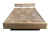 Lucca Complete 5 Board Hardside Fabric Waterbed With Headboard Sand