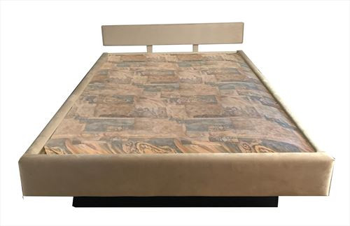 Lucca Complete 5 Board Hardside Fabric Waterbed With Headboard Sand