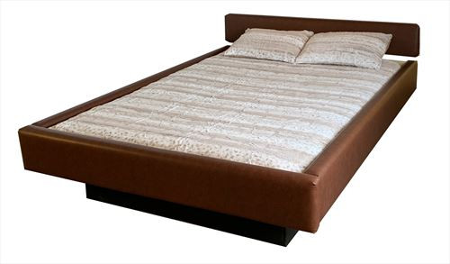 Gala Complete 5 Board Hardside Vinyl Waterbed With Headboard Brown
