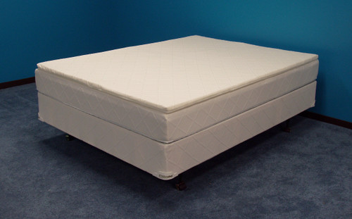 Strobel Organic "Behave Yourself" Softside Waterbed Patented Leak-Proof, 7" Fill, with 1.5" Soy Foam Pillowtop, Complete Set