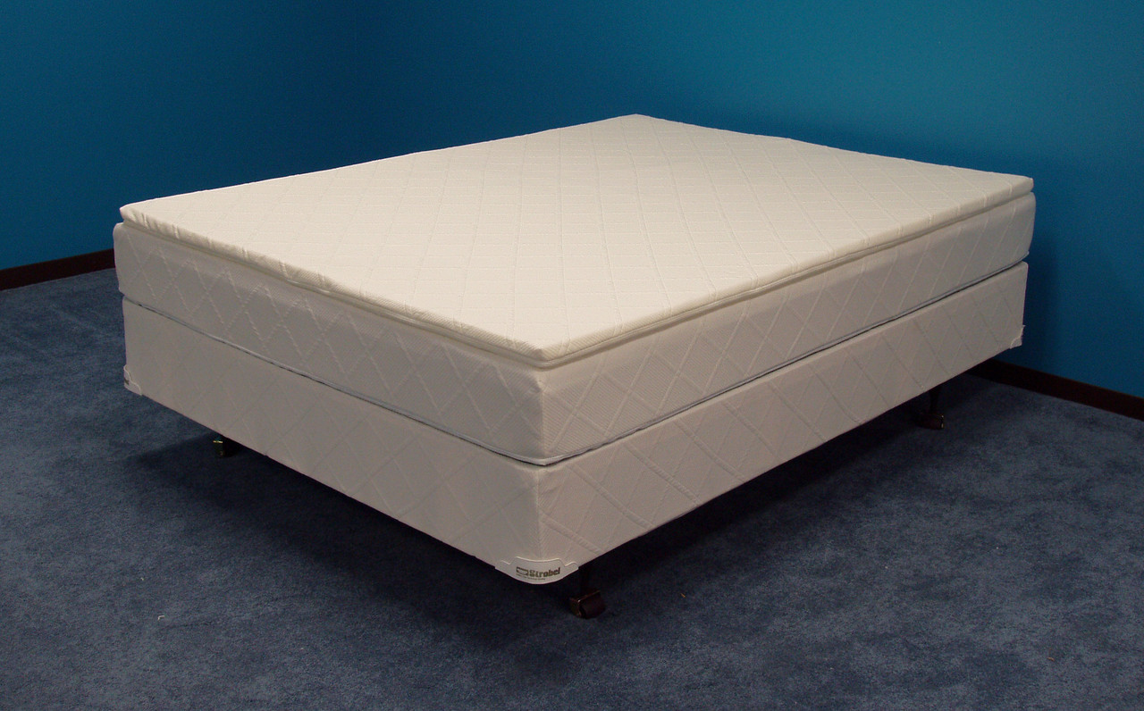 Strobel Organic "Montrose" Softside Waterbed with Water Tube System 4" Fill, with 1.5" Soy Foam Pillowtop, Complete Set