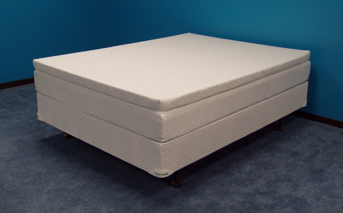 Strobel Organic "Gallant Fox" Softside Waterbed Patented Leak-Proof, 7" Fill, with 2.5" Soy Foam Pillowtop, Complete Set