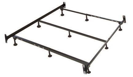 Heavy duty steel bed frame for all beds including waterbeds, memory foam, latex and spring mattresses.