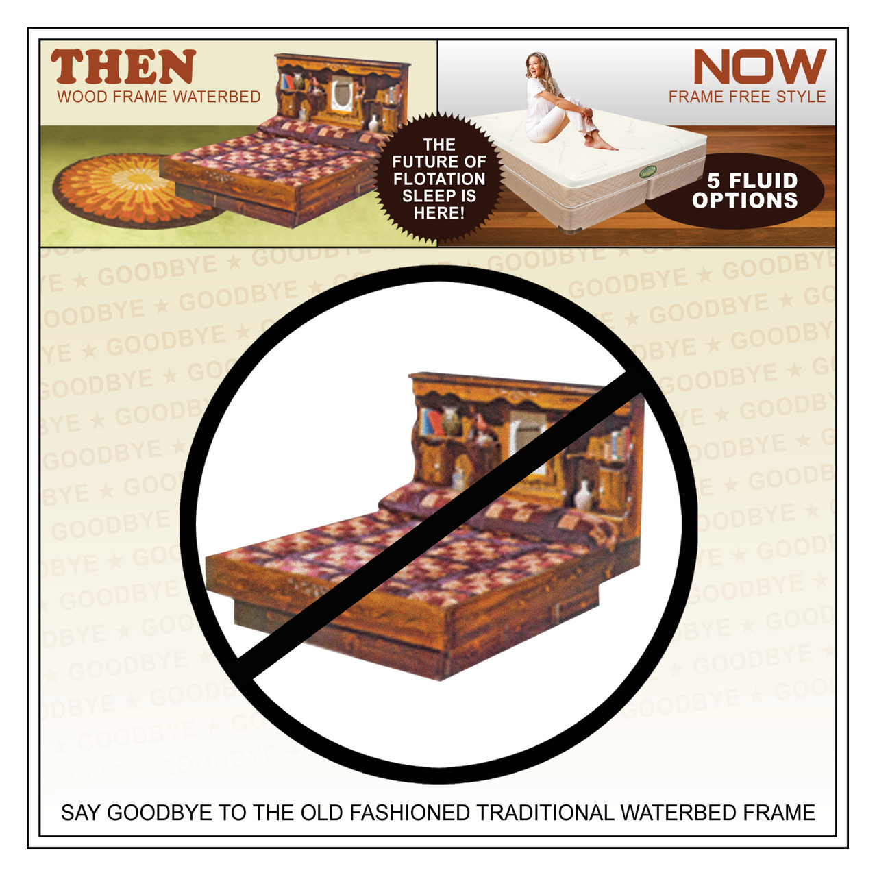 Perfections 9 Inch Frame Free Deep Fill Softside Waterbed