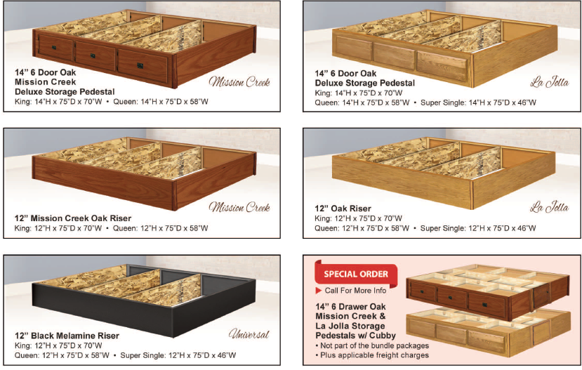 La Jolla Jasmine Oak Headboard and Frame