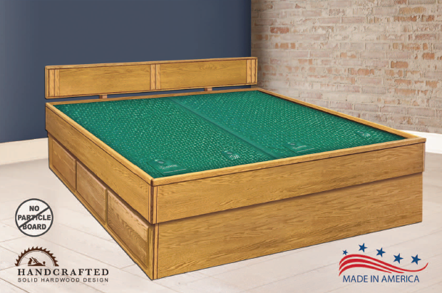 5 Board Oak Waterbed Frame